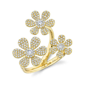 0.62CT DIAMOND FLOWER RING