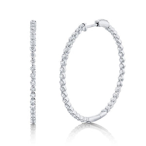 2.36CT DIAMOND HOOP EARRING