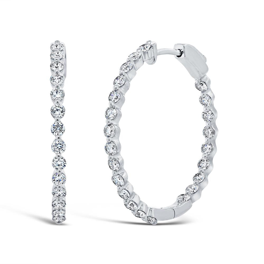 1.43CT DIAMOND HOOP EARRING