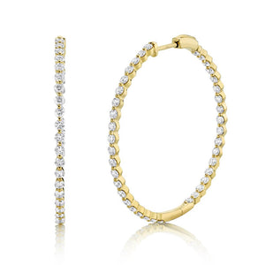 2.36CT DIAMOND HOOP EARRING