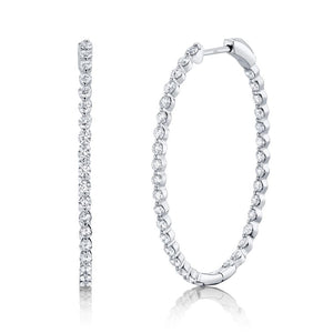 2.06CT DIAMOND OVAL HOOP EARRING