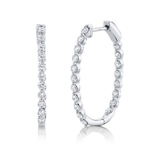 Load image into Gallery viewer, 1.16CT DIAMOND HOOP EARRING
