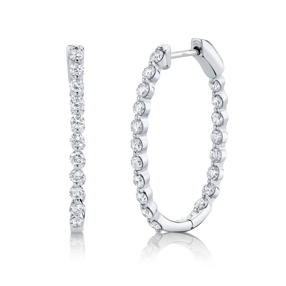 1.16CT DIAMOND HOOP EARRING