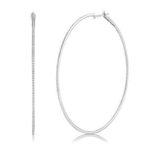 1.11CT DIAMOND HOOP EARRING