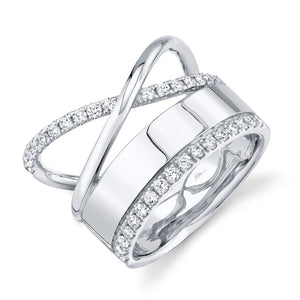 0.49CT DIAMOND BRIDGE RING