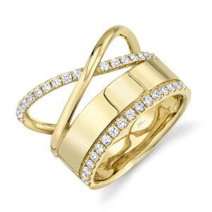 0.49CT DIAMOND BRIDGE RING