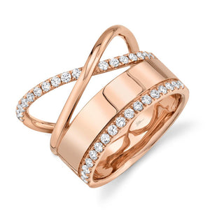 0.49CT DIAMOND BRIDGE RING