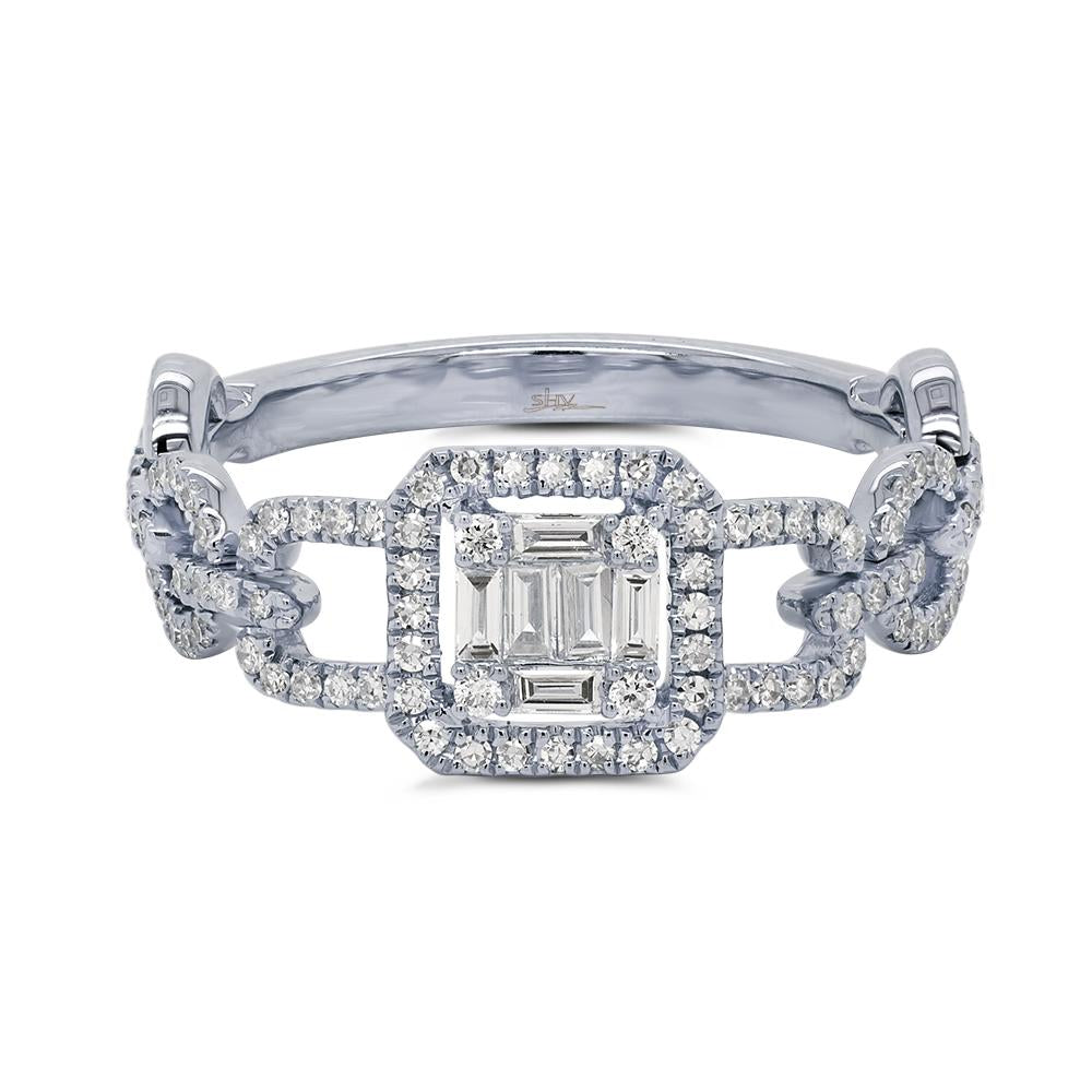 0.38CT DIAMOND BAGUETTE RING