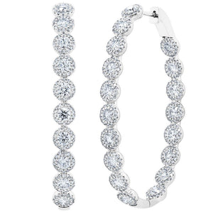 5.87CT DIAMOND OVAL HOOP EARRING