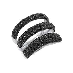 2.55CT BLACK DIAMOND PAVE RING