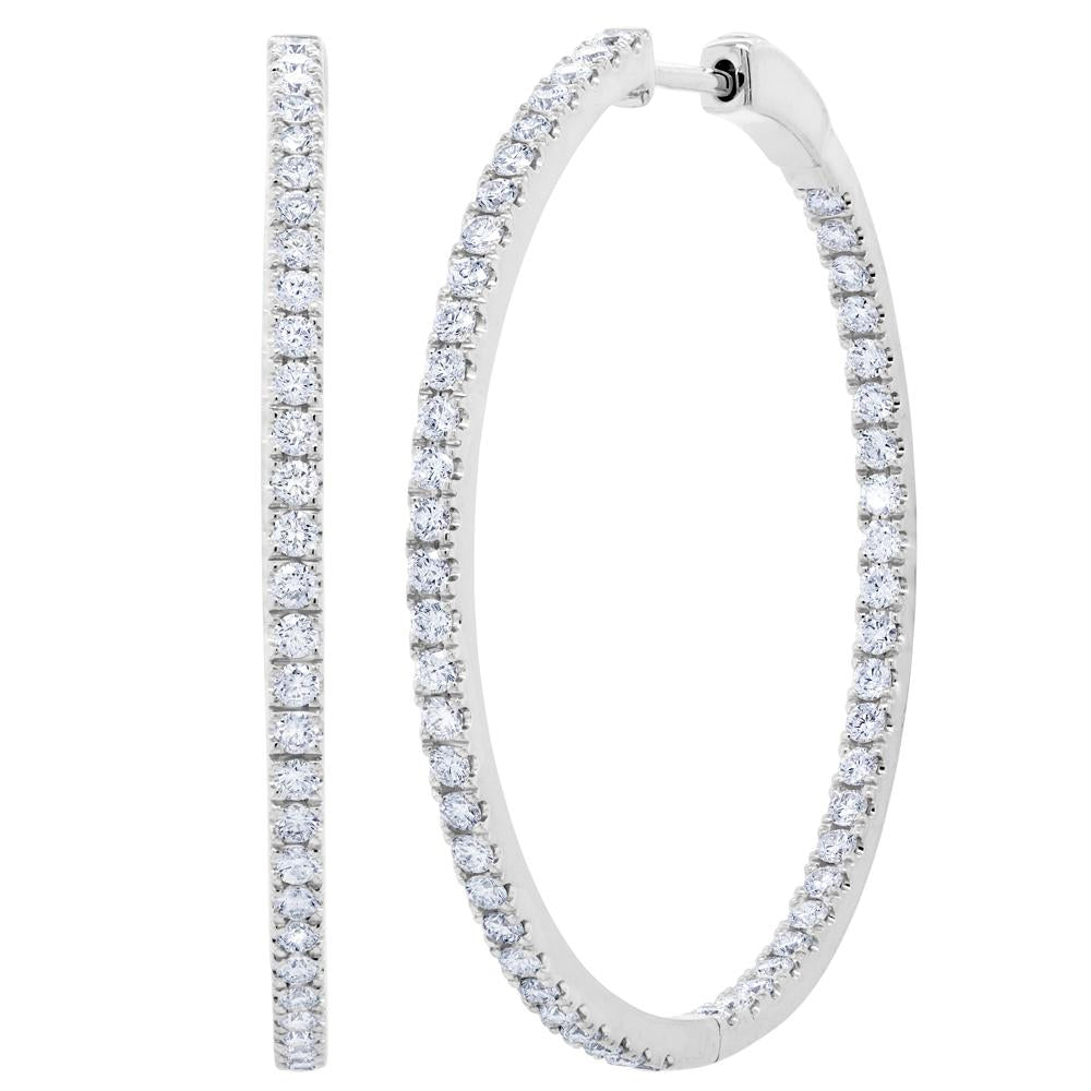 1.71CT DIAMOND HOOP EARRING