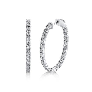 1.50CT DIAMOND OVAL HOOP EARRING