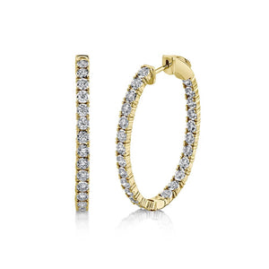 1.50CT DIAMOND OVAL HOOP EARRING