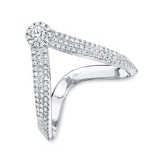 Load image into Gallery viewer, 0.34CT DIAMOND PAVE &quot;V&quot; RING
