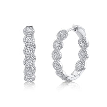 Load image into Gallery viewer, 2.33CT DIAMOND OVAL HOOP EARRING
