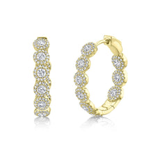 Load image into Gallery viewer, 2.33CT DIAMOND OVAL HOOP EARRING
