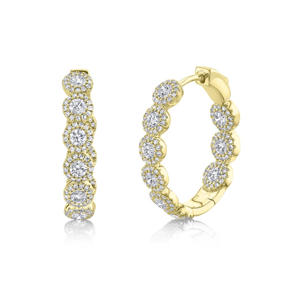 2.33CT DIAMOND OVAL HOOP EARRING