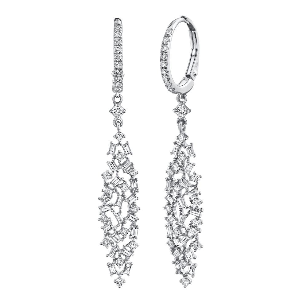 1.28CT DIAMOND BAGUETTE EARRING