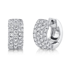 Load image into Gallery viewer, 1.17CT DIAMOND PAVE HUGGIE EARRING
