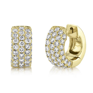 1.17CT DIAMOND PAVE HUGGIE EARRING