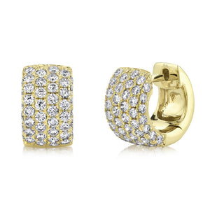 1.33CT DIAMOND PAVE HUGGIE EARRING