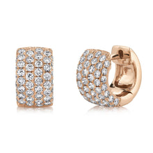 Load image into Gallery viewer, 1.33CT DIAMOND PAVE HUGGIE EARRING
