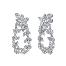 Load image into Gallery viewer, 1.47CT DIAMOND FLOWER &amp; LEAF EARRING
