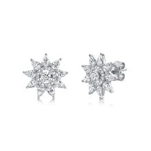 Load image into Gallery viewer, 1.31CT DIAMOND FLOWER STUD EARRING
