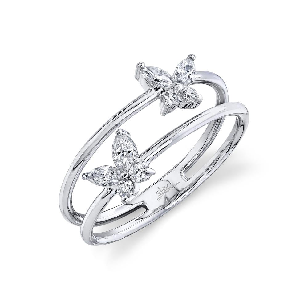 0.30CT DIAMOND BUTTERFLY RING