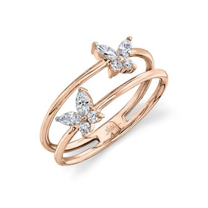 0.30CT DIAMOND BUTTERFLY RING