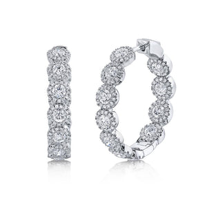 2.95CT DIAMOND HOOP EARRING