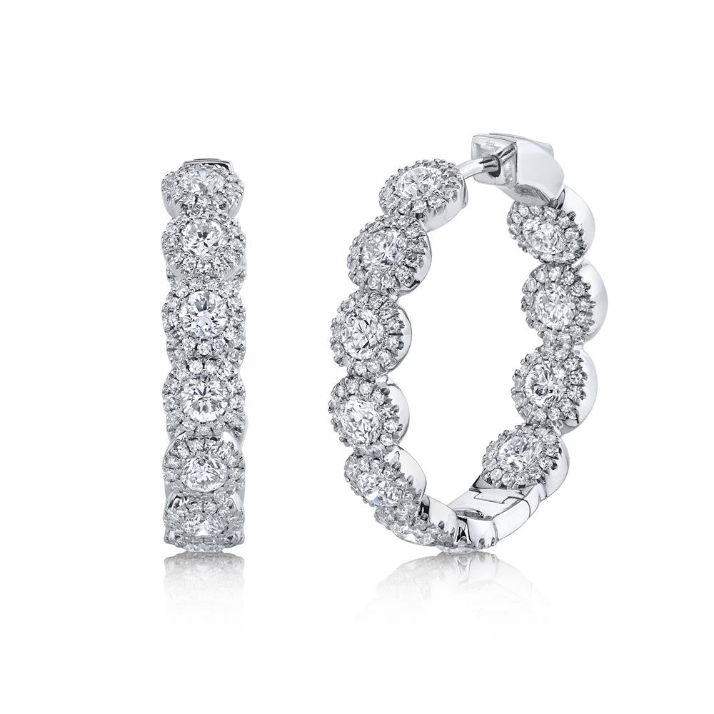 2.95CT DIAMOND HOOP EARRING