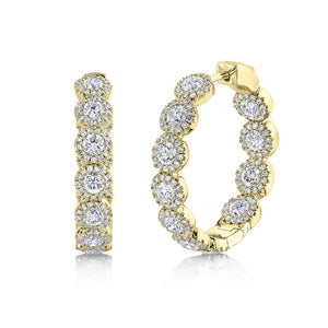 2.95CT DIAMOND HOOP EARRING