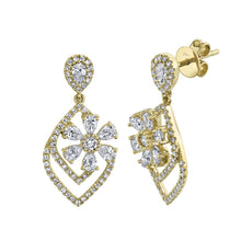 Load image into Gallery viewer, 1.48CT DIAMOND FLOWER EARRING
