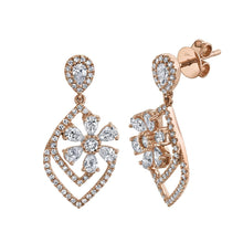 Load image into Gallery viewer, 1.48CT DIAMOND FLOWER EARRING
