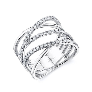 0.55CT DIAMOND BRIDGE RING