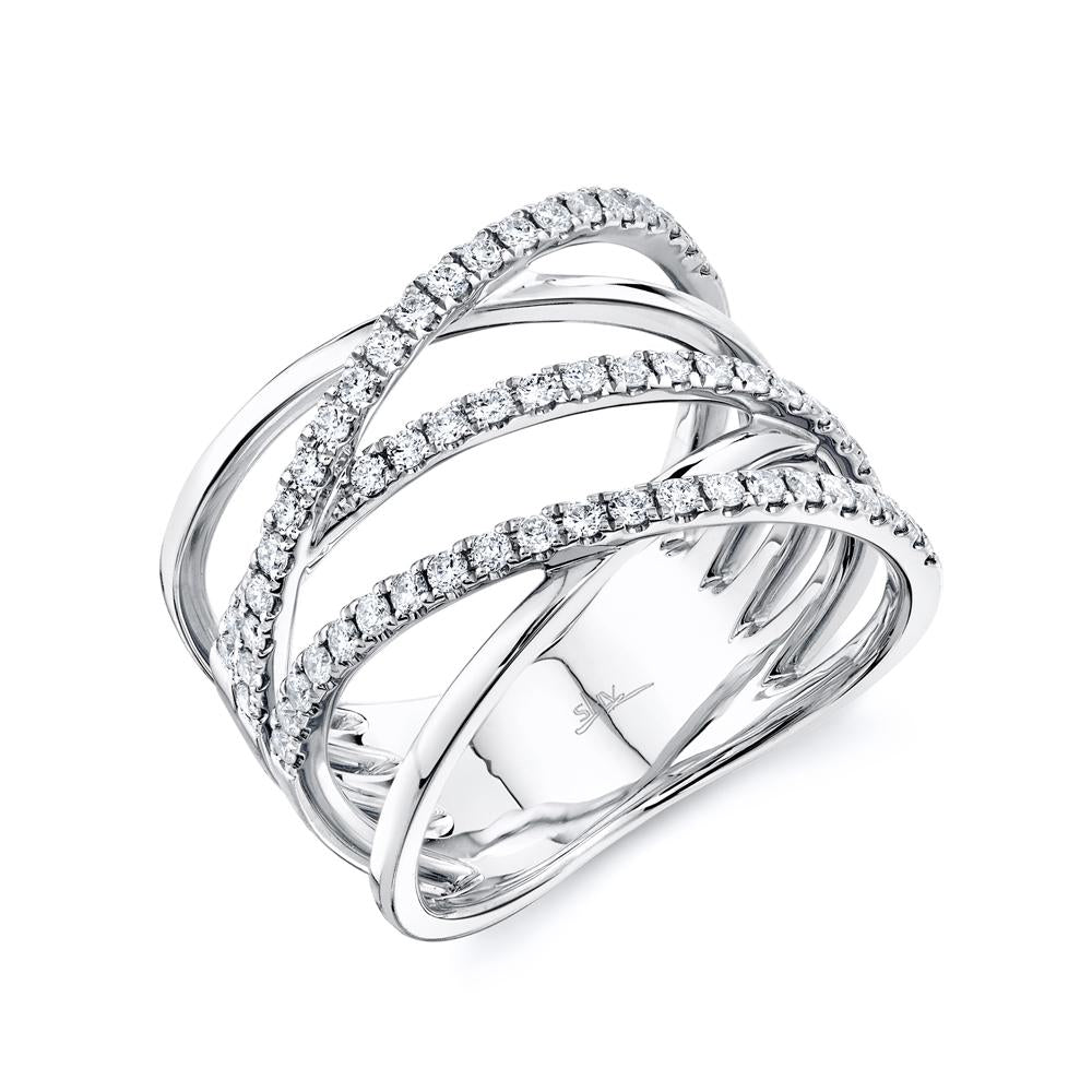 0.55CT DIAMOND BRIDGE RING