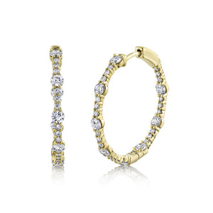 1.89CT DIAMOND HOOP EARRING