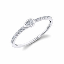 Load image into Gallery viewer, 0.17CT DIAMOND PEAR RING
