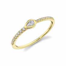 Load image into Gallery viewer, 0.17CT DIAMOND PEAR RING
