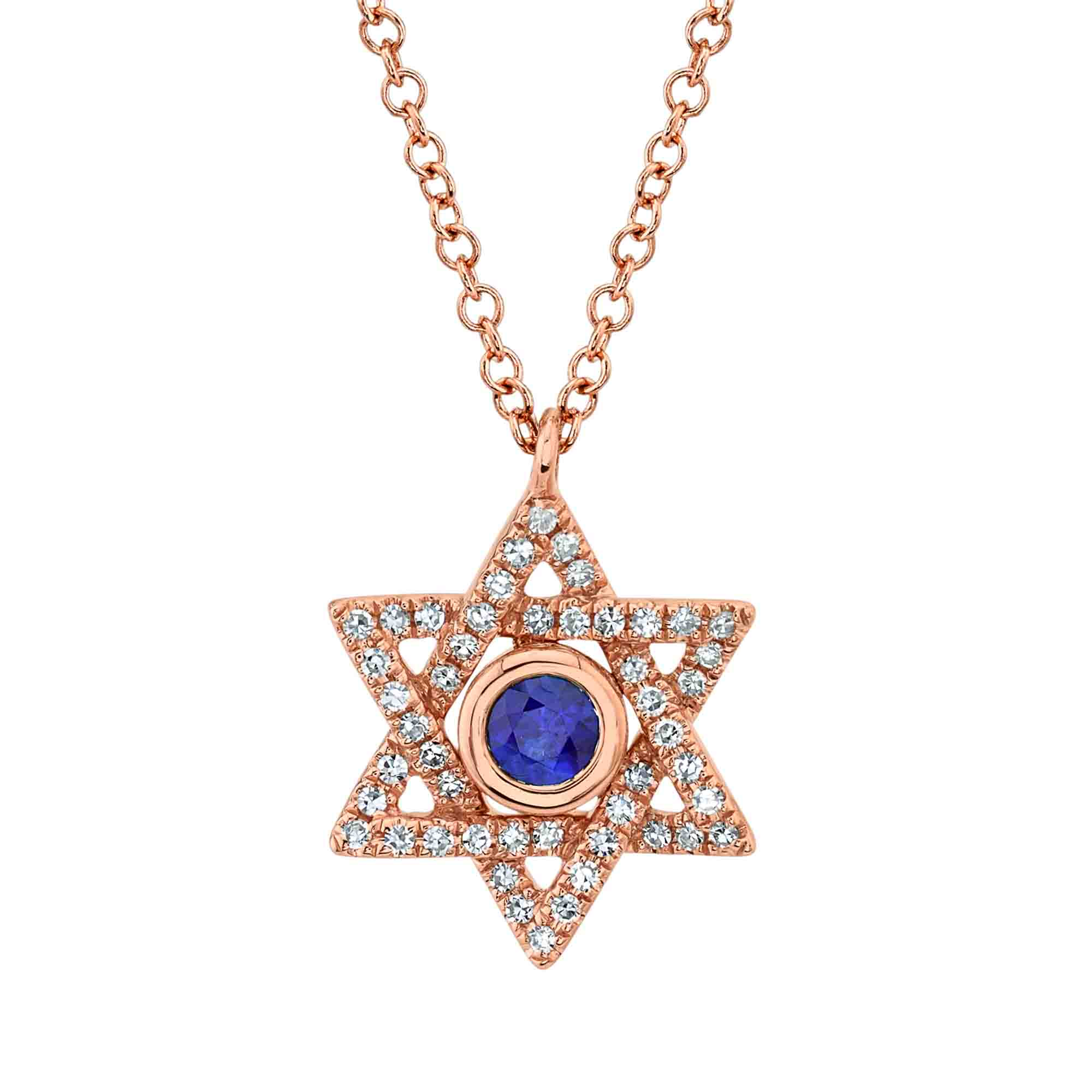 Sapphire star deals of david necklace