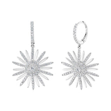 Load image into Gallery viewer, 1.10CT DIAMOND FLOWER EARRING
