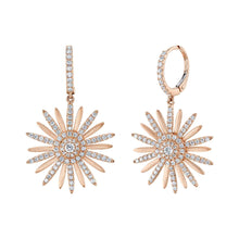 Load image into Gallery viewer, 1.10CT DIAMOND FLOWER EARRING
