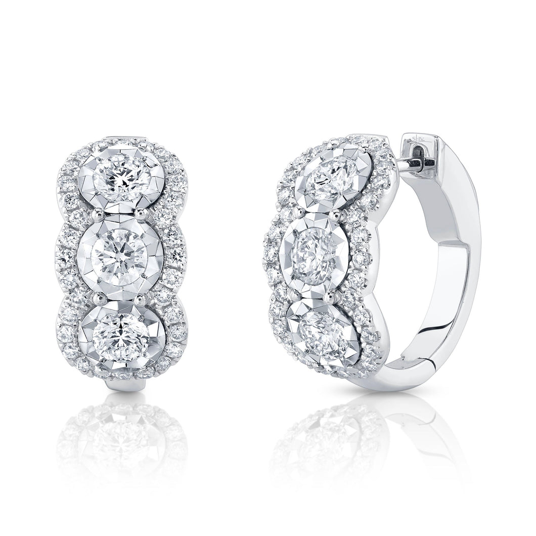 1.78CT DIAMOND HOOP EARRING