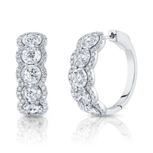 Load image into Gallery viewer, 2.90CT DIAMOND HOOP EARRING
