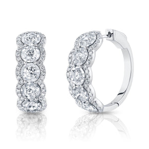 2.90CT DIAMOND HOOP EARRING