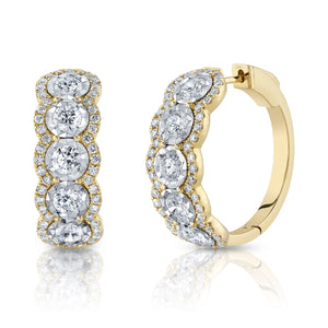 2.90CT DIAMOND HOOP EARRING