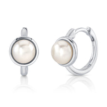 Load image into Gallery viewer, CULTURED PEARL HUGGIE EARRING
