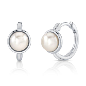 CULTURED PEARL HUGGIE EARRING