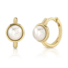 Load image into Gallery viewer, CULTURED PEARL HUGGIE EARRING
